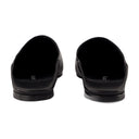 Heritage Shadow Mules Courreges de cuero negro