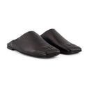 Heritage Shadow Mules Courreges de cuero negro
