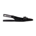 Sling Back Racer Vinyl Courreges Leather Black