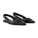 Sling Back Racer Vinyl Courreges Leather Black