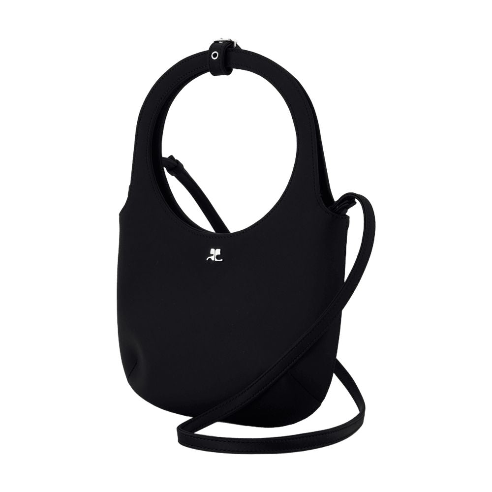 Holy Shoulder Bag Courreges Satin Black