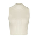 Mockneck t shirt courreges bomuld hvid
