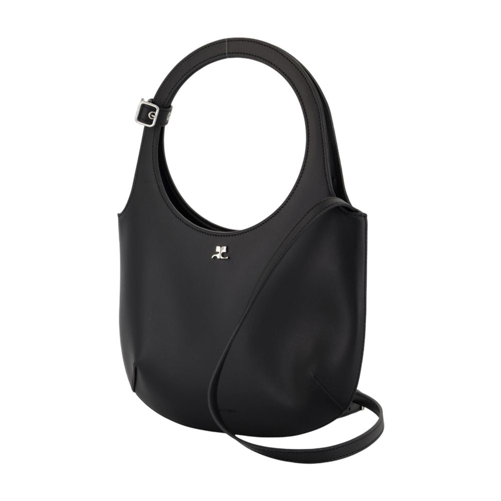 Holy Purse Courreges läder svart