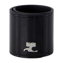 Slap Bracelet Courreges Leather Black