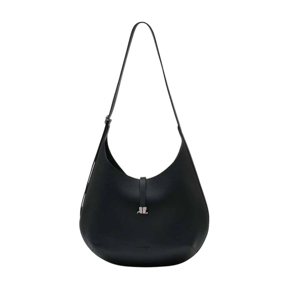 Holy Shoulder Bag Courreges Leather Black