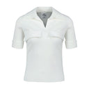Ribbed Polo Courreges Viscose White