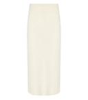 Twinset White Knitted Midi Skirt