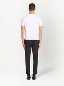 Prada-Logo-gesticktes Baumwoll-T-Shirt