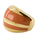Ring Aurélie Bidermann Orange Tamarin Gold Metal