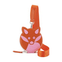 Fox Neck Wallet Maison Kitsuné Orange Leather