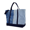 Fox Head Weekender Shopper Borse Maison Kitsune Denim Blue