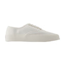 Lace Up Sneakers Maison Kitsune Cotton White