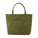 Fox Head Large Shopper Bag Maison Kitsune Cotton Green