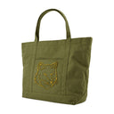 Fox Head Large Shopper Bag Maison Kitsune Cotton Green