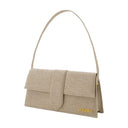 Le bambino long väska jacquemus läderljus beige