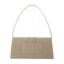 Le bambino long väska jacquemus läderljus beige
