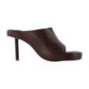 Nuvola Mules In Brown Leather