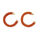 Les Creoles Raphia耳环Jacquemus Orange Raphia