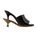 Les raddoppia i muli sandali jacquemus in pelle nera