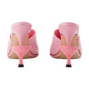 Les dobles mulas jacquemus cuero rosa