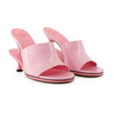 Les dobles mulas jacquemus cuero rosa