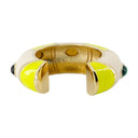 Le pulsera rayures jacquemus metal blanco/amarillo