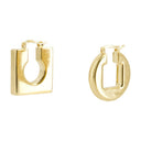Les Boucles Rond Carré Jacquemus Metal Gold