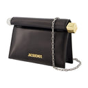 La Petite Pochette Rond Carré Jacquemus Leather Black