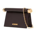 La Petite Pochette Rond Carré Jacquemus Leather Brown