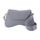 Sac Hobo Space Elleme Grey / Blue Le cuir