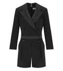 Elisabetta Franchi Schwarzer zweireihiger Overall