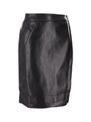 Anine Bing Alanis Skirt Black Recycled Leather