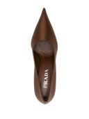 Prada Satin-Pumps mit spitzer Zehenpartie
