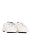 Golden Goose Sneakers Baby School Set Nappa Upper Stripes And Star Leather Heel White/Baby Pink