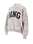 Anine Bing Sydney Crew Sweater Bing Marled White