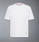 Thom Browne Short Sleeve Tee W/ Engineered 4 Bar Stripe In Classic Pique