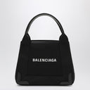 Balenciaga Black Navy Cabas Xs Bag