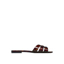 Sandales plates en cuir hommage de Saint Laurent