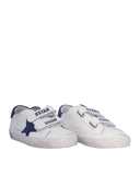 Golden Goose Sneakers Old School Leather Upper Suede Star And Heel White/Blue Depths