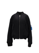 Off White Quote Ws Bomber Jkt Noir Gris Foncé
