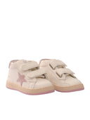 Sneakers Golden Goose June Nappa Tomaia In Pelle Scamosciata Stella E Tallone Bianco/Rosa Antico