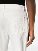 Palm Angels Logo Embossed Straight Jeans