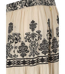 Pahiesa Formentera Ecru And Black Long Skirt