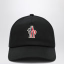 Moncler Grenoble Black Cap With Visor And Logo Patch