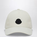 Moncler White Baseball Cap With Logo