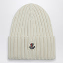 Moncler White Wool Bonnet