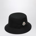 Moncler Black Bucket Hat With Logo