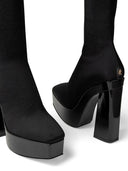 Jimmy Choo Giome Damens Stiefel aus schwarzem Stoff