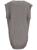 La Rose La Rose Knitwear Gilet Oversize Grigio