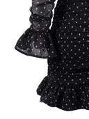 Rotate Printed Long Sleeve Dress 1000 Black Comb. (Tight Fit)